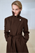 GOLDEN LONG TRENCH COAT BROWN