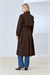 GOLDEN LONG TRENCH COAT BROWN