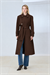 GOLDEN LONG TRENCH COAT BROWN