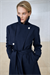 GOLDEN LONG TRENCH COAT NAVY BLUE
