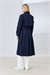 GOLDEN LONG TRENCH COAT NAVY BLUE