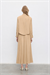 JOY ASETAT LASTİKLİ ETEKLİ TAKIM CAMEL