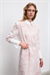 LADY LYOCELL DESENLİ YAKA DETAY ELBİSE PEMBE