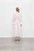 LADY LYOCELL DESENLİ YAKA DETAY ELBİSE PEMBE