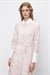 LADY LYOCELL DESENLİ YAKA DETAY ELBİSE PEMBE
