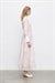 LADY LYOCELL DESENLİ YAKA DETAY ELBİSE PEMBE