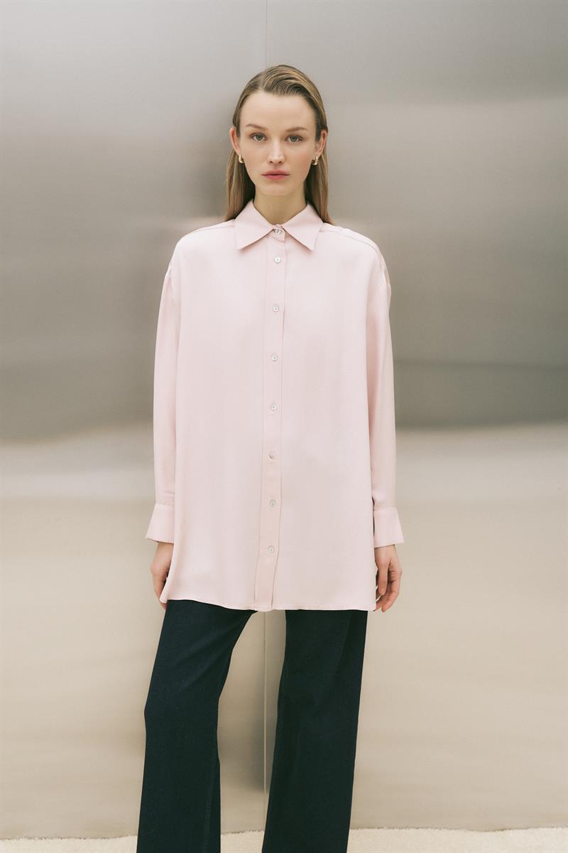 LİLAC ASETAT GÖMLEK PUDRA