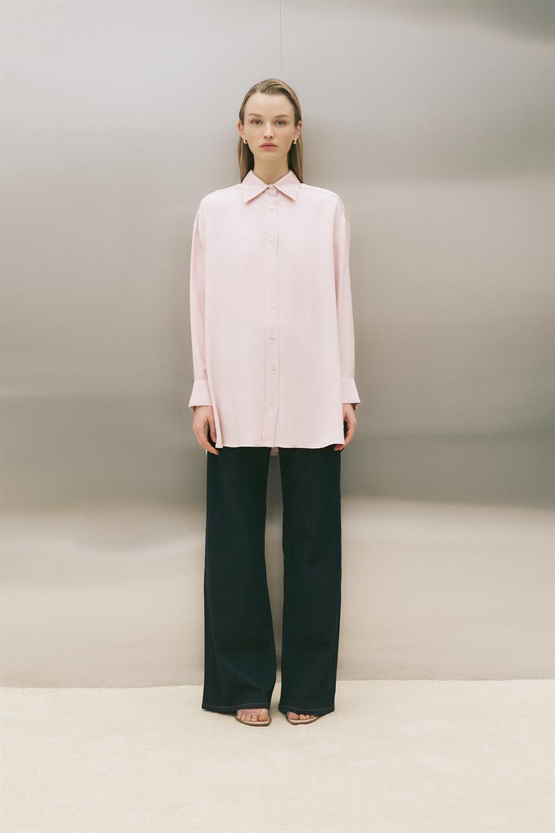 LİLAC ASETAT GÖMLEK PUDRA