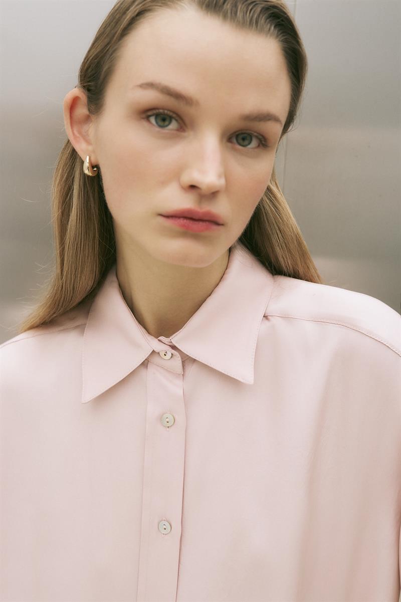 LİLAC ASETAT GÖMLEK PUDRA