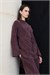 LUCAS LYOCELL SHAWL DETAIL PANTS SET BURGUNDY