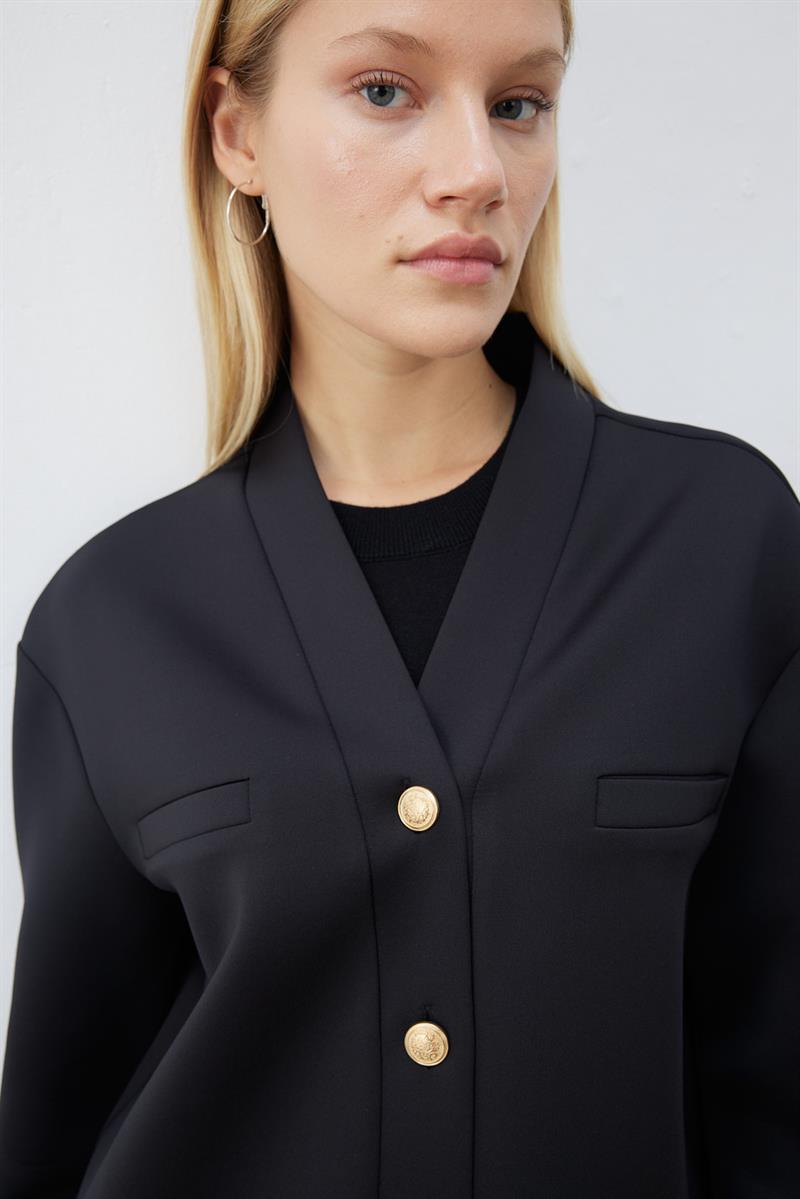 MARTA SCUBA PUF KOLEJ HIRKA SİYAH