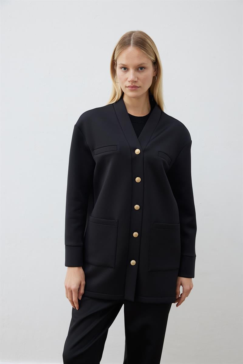 MARTA SCUBA PUF KOLEJ HIRKA SİYAH