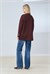 MARTA PUFF COLLEGE CARDIGAN BURGUNDY