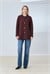 MARTA PUFF COLLEGE CARDIGAN BURGUNDY