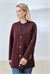 MARTA PUFF COLLEGE CARDIGAN BURGUNDY