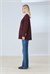 MARTA PUFF COLLEGE CARDIGAN BURGUNDY
