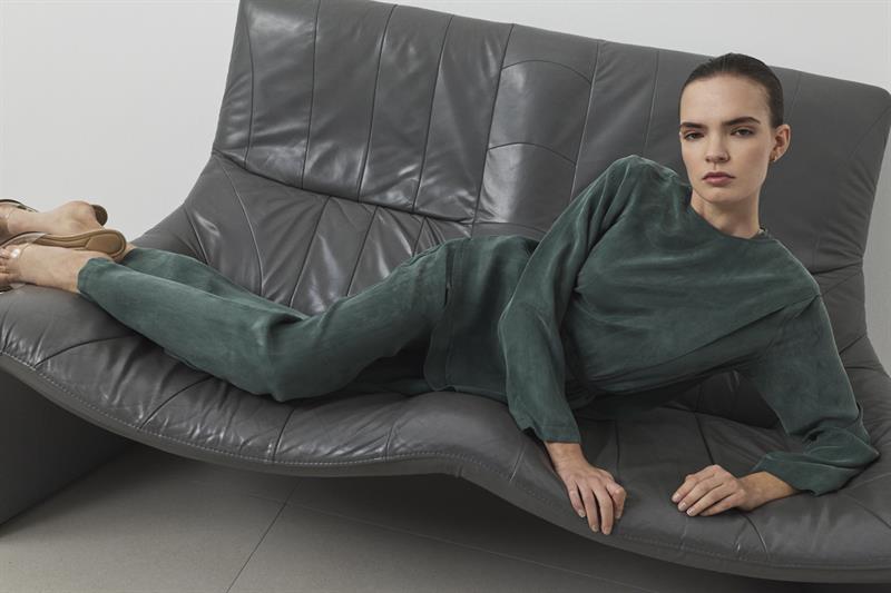 MASTER TAŞLANMIŞ İPEK ŞAL DETAYLI PANTOLONLU TAKIM HAKİ