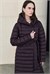 MASTER LONG PUFFER COAT BURGUNDY