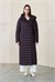 MASTER LONG PUFFER COAT BURGUNDY