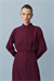 MAX ASETAT ALERLİ ELBİSE BORDO