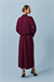MAX ASETAT ALERLİ ELBİSE BORDO