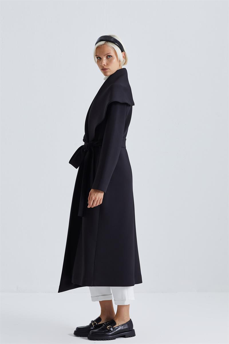 MAXI PUFF CAPE BLACK