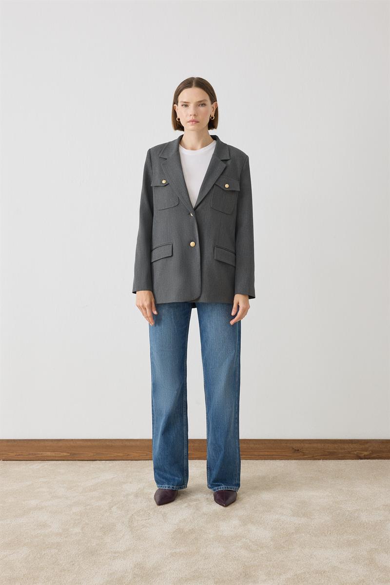 MEGAN CEPLİ CEKET ANTRASİT