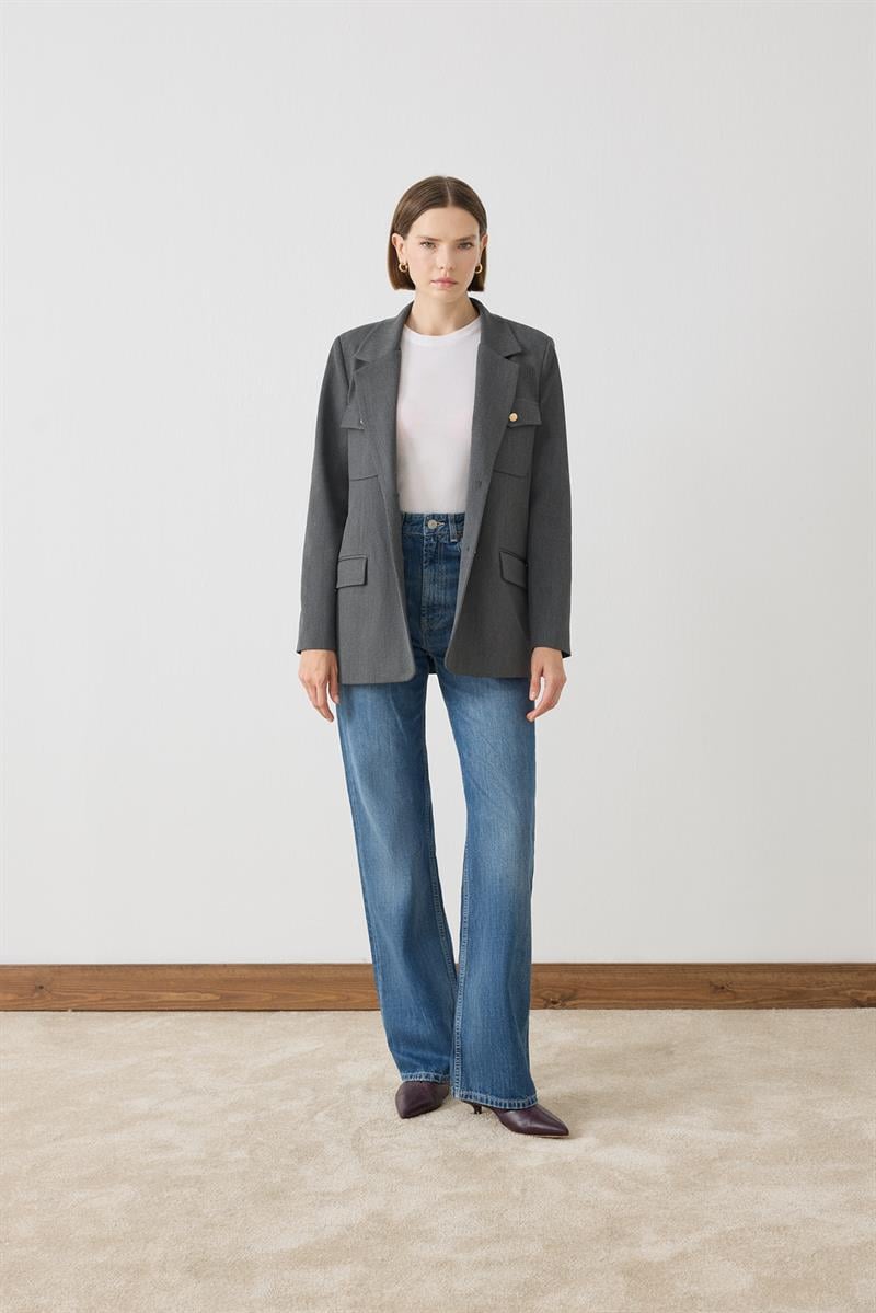 MEGAN CEPLİ CEKET ANTRASİT