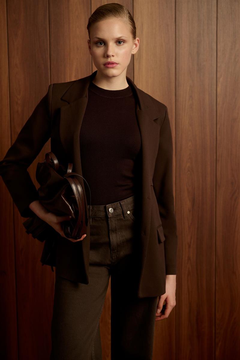 MEGAN CEPLİ CEKET KAHVE