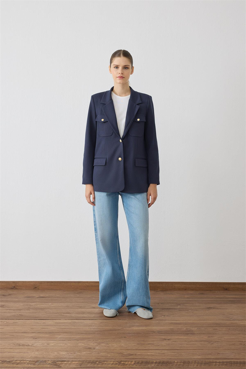 MEGAN CEPLİ CEKET LACİVERT