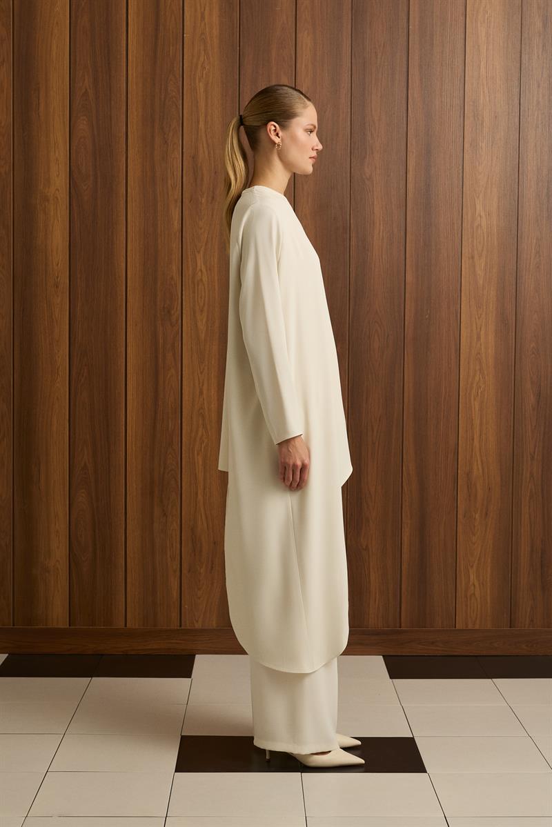 MELIN ASYMMETRICAL PANTS SET VANILLA