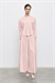 MELİNE RAYON VİSKON PANTOLONLU TAKIM PUDRA