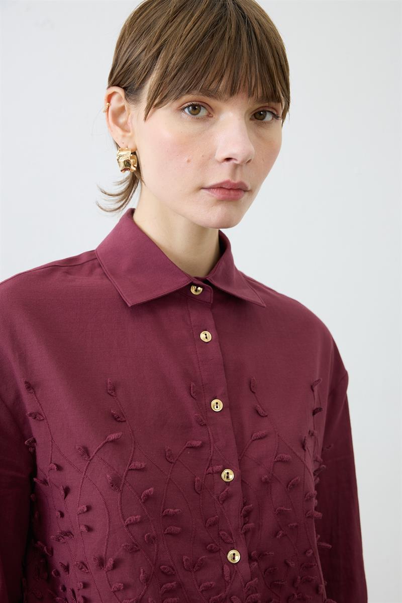 MELİSSA BRODE ETEKLİ TAKIM BORDO