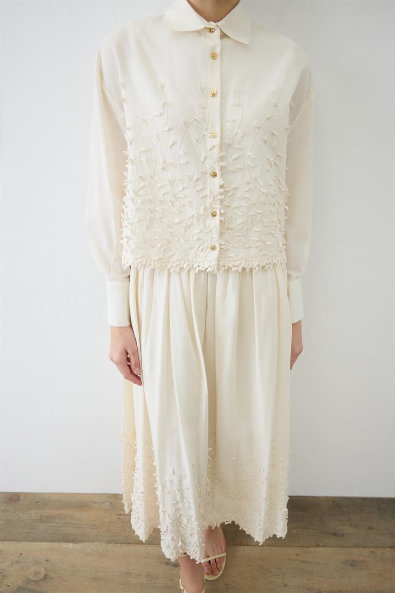 MELİSSA BRODE ETEKLİ TAKIM EKRU