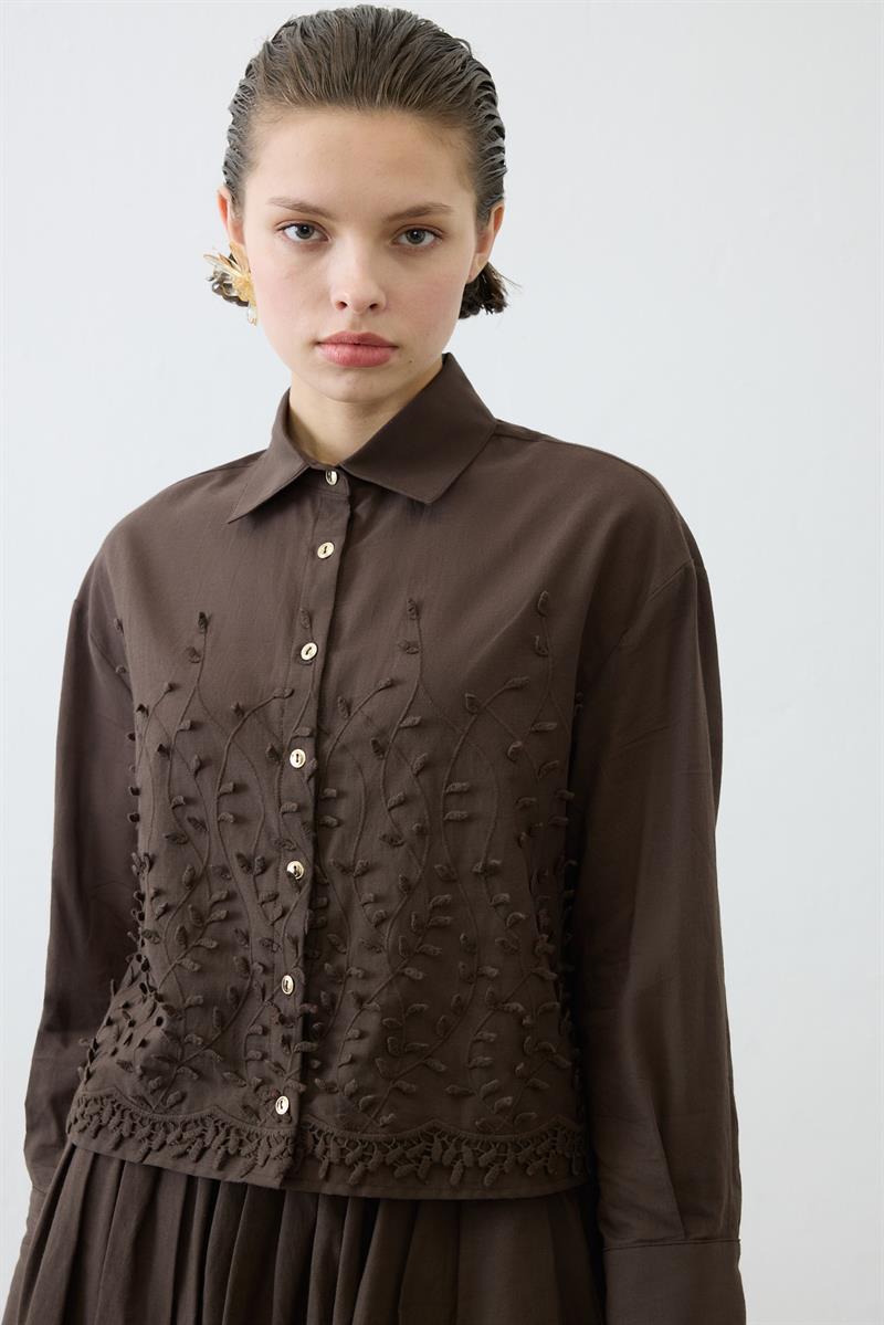 MELİSSA BRODE ETEKLİ TAKIM KAHVE