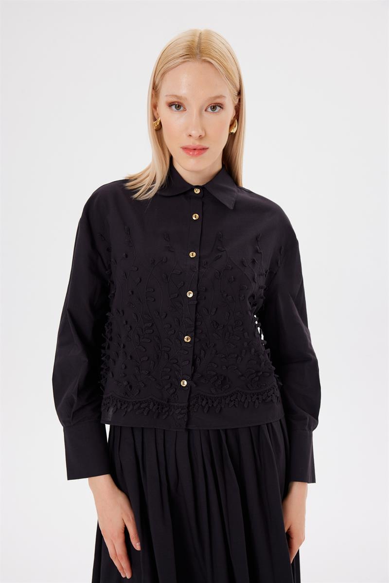 MELİSSA BRODE ETEKLİ TAKIM SİYAH