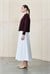 MEVA SHIRT COLLAR KNIT CARDIGAN BURGUNDY