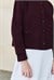 MEVA SHIRT COLLAR KNIT CARDIGAN BURGUNDY