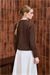 MEVA SHIRT COLLAR KNIT CARDIGAN BROWN