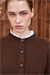 MEVA SHIRT COLLAR KNIT CARDIGAN BROWN