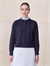 MEVA SHIRT COLLAR KNIT CARDIGAN NAVY BLUE