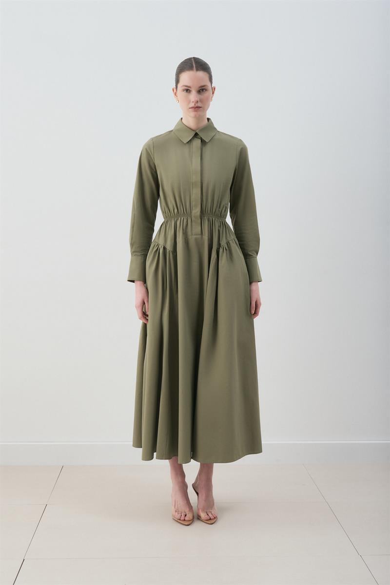 MİORİ ALBA PAMUKLU ELBİSE HAKİ