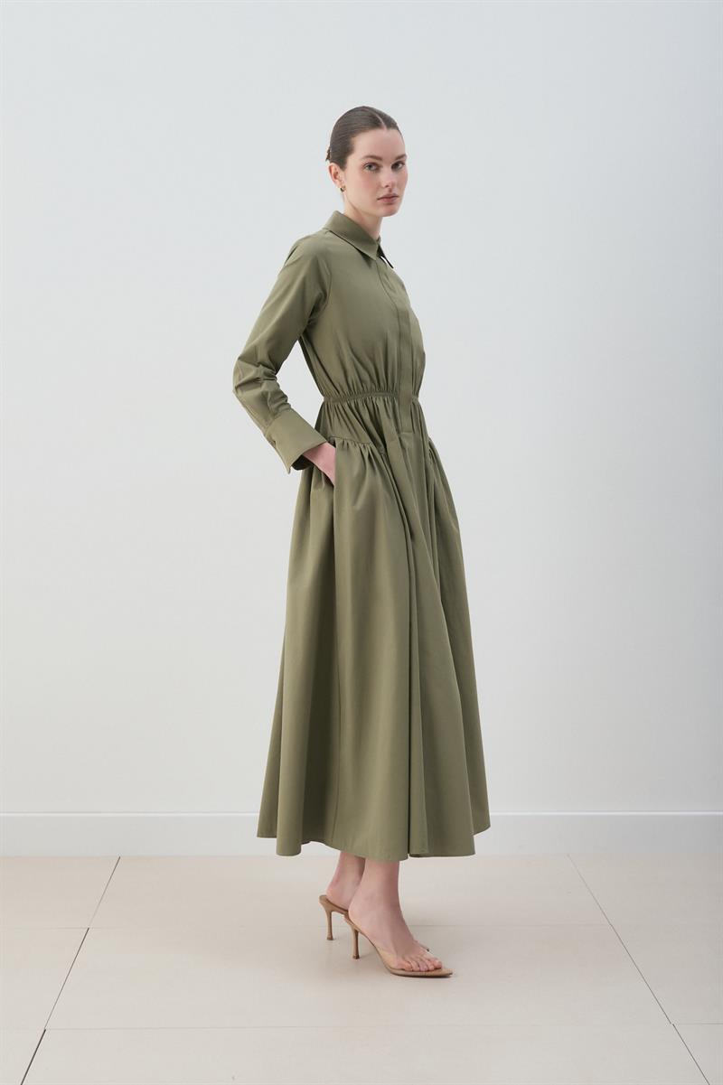 MİORİ ALBA PAMUKLU ELBİSE HAKİ