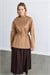 MİORİ ARLEY BLUZ ETEK TAKIM CAMEL-KAHVE