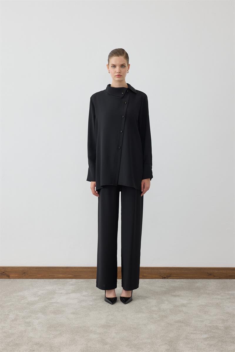 MIORI AUREN CREPE PANTS SET BLACK