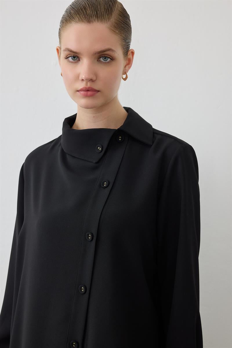 MIORI AUREN CREPE PANTS SET BLACK
