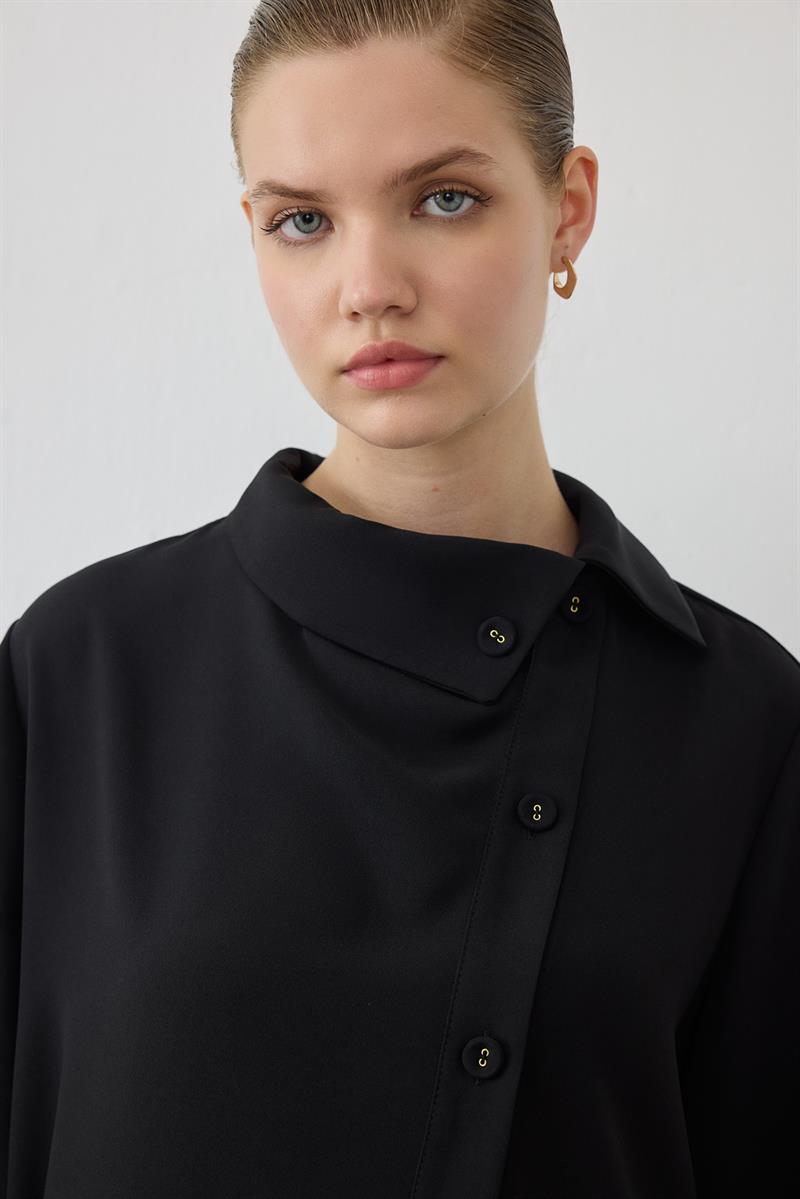 MIORI AUREN CREPE PANTS SET BLACK