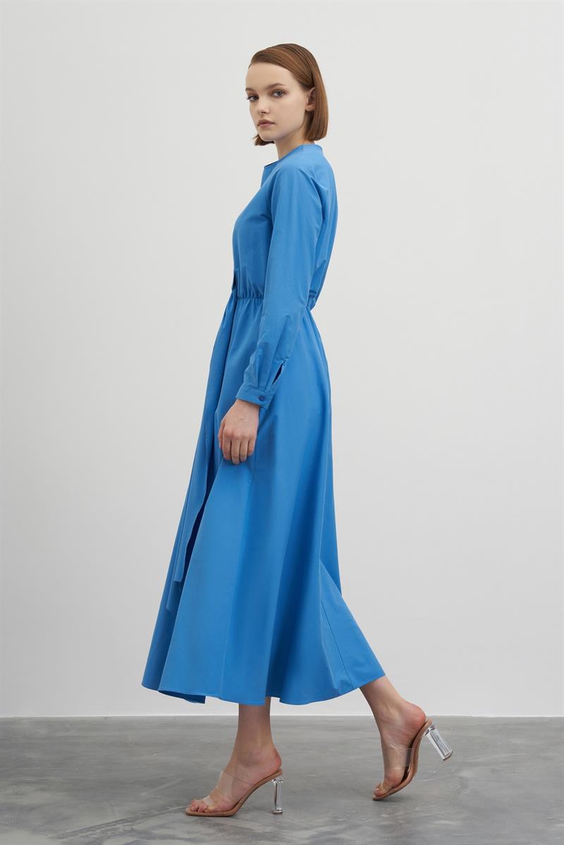 MIORI COLORE COTTON DRESS BLUE