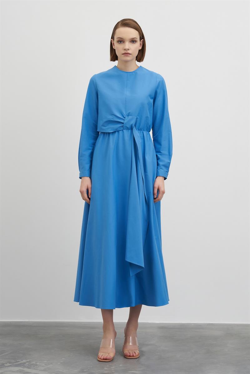 MIORI COLORE COTTON DRESS BLUE