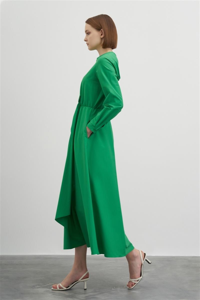 MIORI COLORE COTTON DRESS GREEN